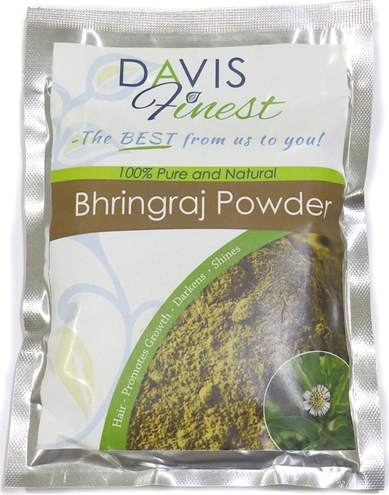 Davis Finest Bhringraj Powder Promotes Healthy Scalp, Hair Growth, Shining Beautiful Hair – Pure & Natural Essential Ayurvedic Hair Mask Prevents Hair Loss, Hair Fall, Split Ends, Damaged Thinning Hair 300g 100 g (Pack of 1) - BeesActive Australia