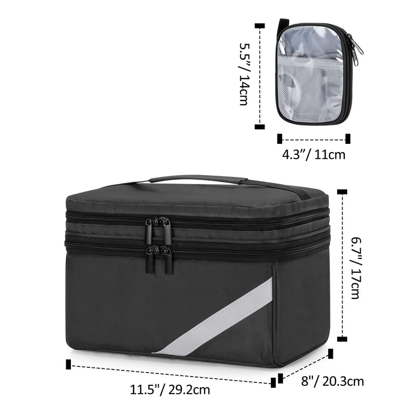 Trunab Small Medical Bag Empty, Medicine Travel Storage Bag for Emergency Medical Kits, Black (Empty Bag), Patented Design - BeesActive Australia