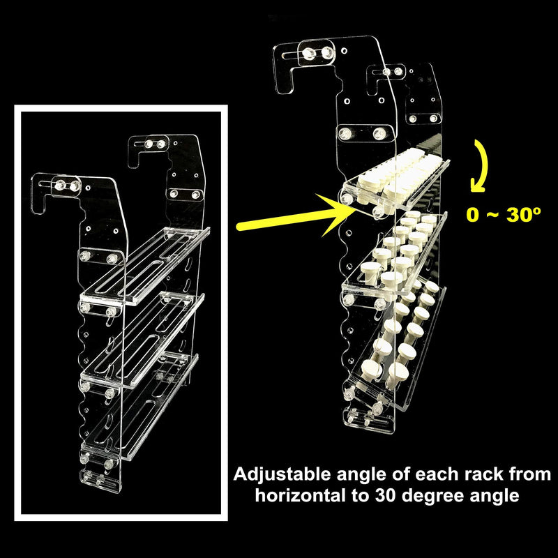 Reefing Art Vertical Frag Rack Holds up to 84 Coral frag Plugs Hang on Back (Large) - BeesActive Australia