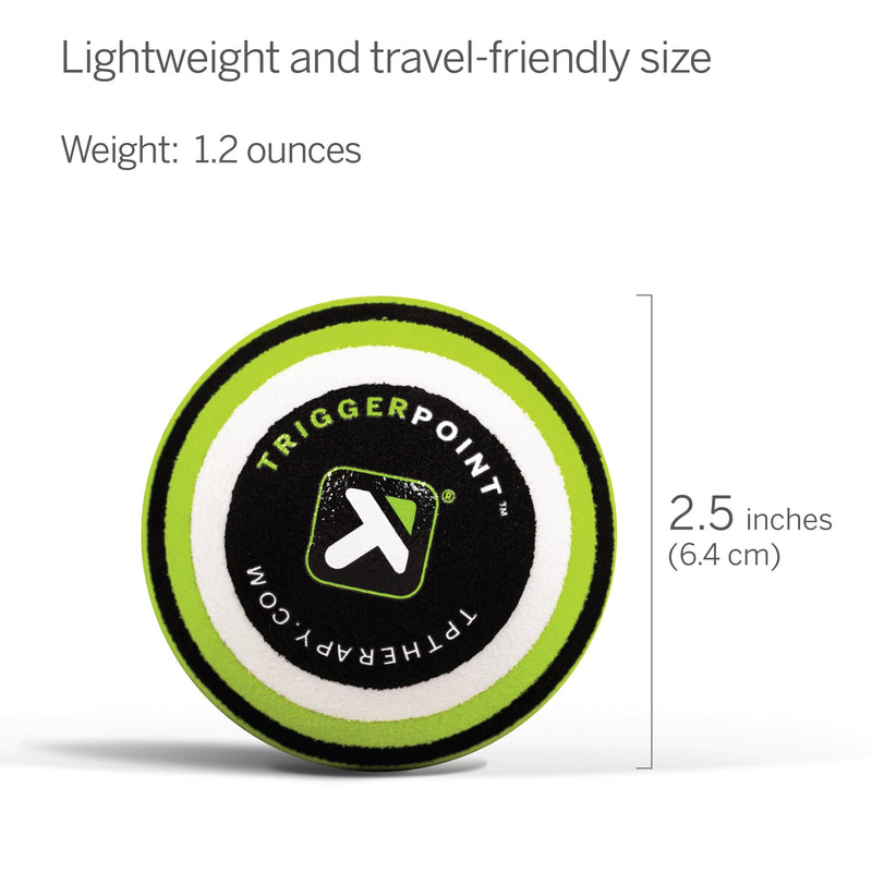 Trigger Point Performance Unisex's MB1, Deep Tissue Massage Ball for Back, Green, White and Black, 2.6''/5cm Single - BeesActive Australia