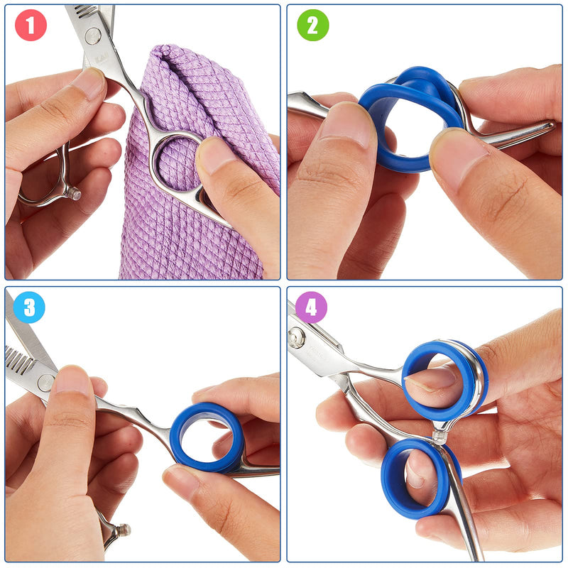 20 Pieces Scissors Finger Rings Silicone Pet Shears Finger Rings rubber finger dog hair scissors for Grooming Scissors Pet Hair Shears - BeesActive Australia