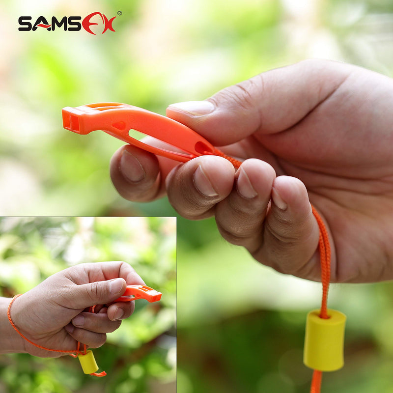 SAMSFX Safety Float Whistle with Lanyard Floating for Marine Boating Camping Hiking Hunting Fishing Survival Rescue Signaling Orange Dolphin Shape Whistles - BeesActive Australia