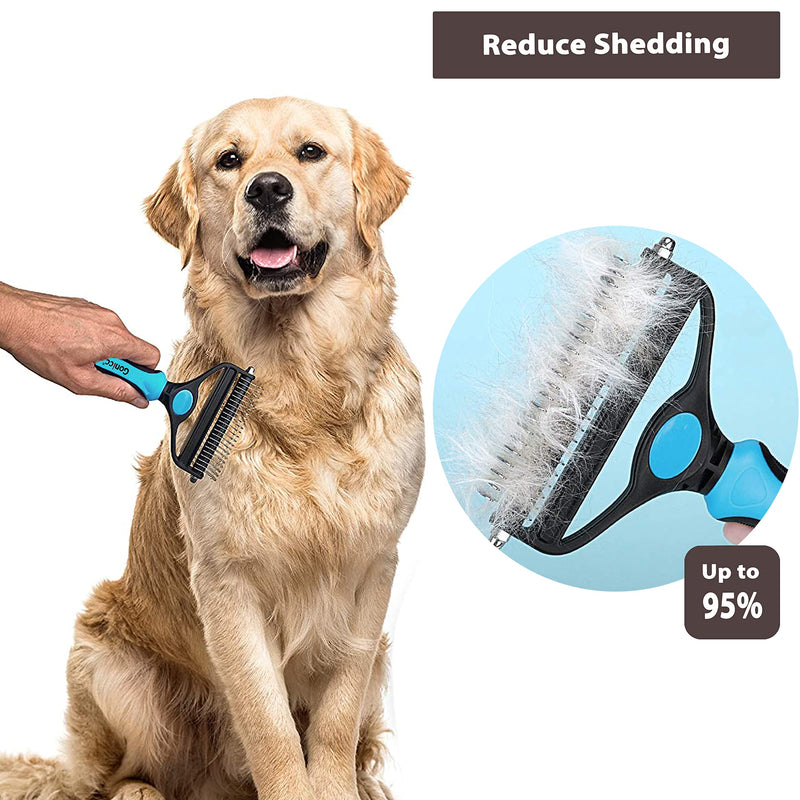 Gonicc Dog & Cat Pets Nail Clippers and Dematting Comb. Nail Clippers with Safety Guard to Avoid Over Cutting, Free Nail File. Dematting Comb with 2 Sided, 17+9 Precision Teeth, Ergonomically Designed - BeesActive Australia