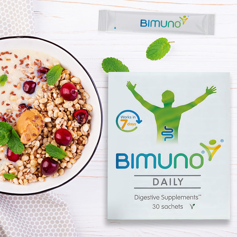 Bimuno Original - Daily Prebiotic Food Supplements. Gut Health Support for Men, Women, Kids & Bifidobacterium Culture. High in Fibre. Taste Free, Vegetarian, Gluten Free | 3 Pack (90 Sticks) - BeesActive Australia
