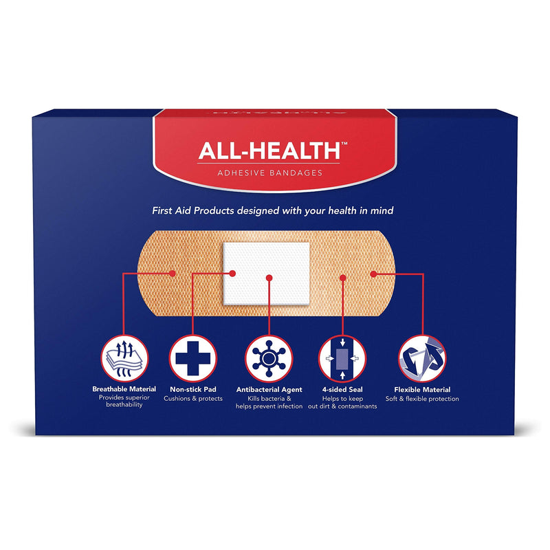 All Health Fabric Adhesive Bandages, Assorted Sizes Variety, 200 Count (Pack of 1) 200 Count (Pack of 1) - BeesActive Australia