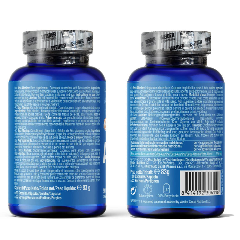 VICTORY ENDURANCE Beta Alanine (90 Caps); Increases Endurance, Improves Muscle Contraction and Delays Fatigue - BeesActive Australia
