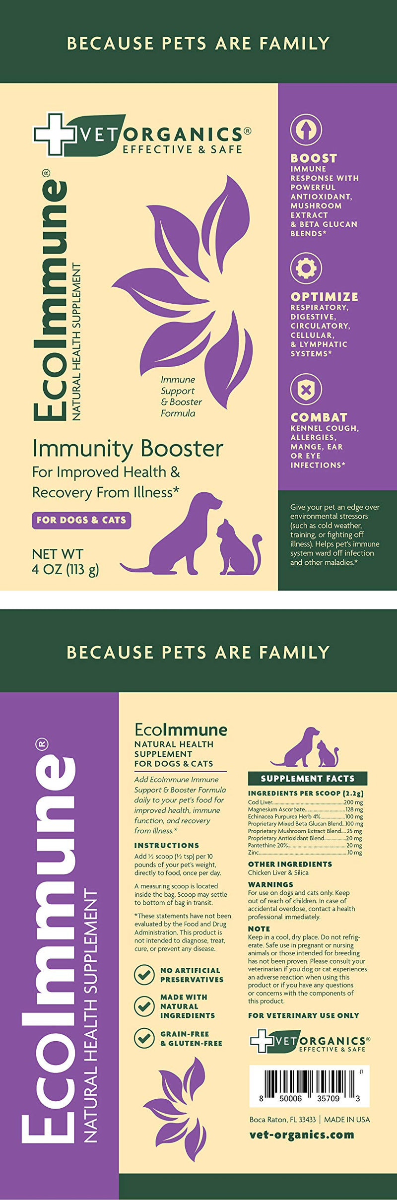 Immune System Support Supplement for Dogs & Cats. Natural, Vital Ingredients to Support a Healthy Pet Immune System. Simply Add to Pets Food. Packaging May Vary. 4oz - BeesActive Australia