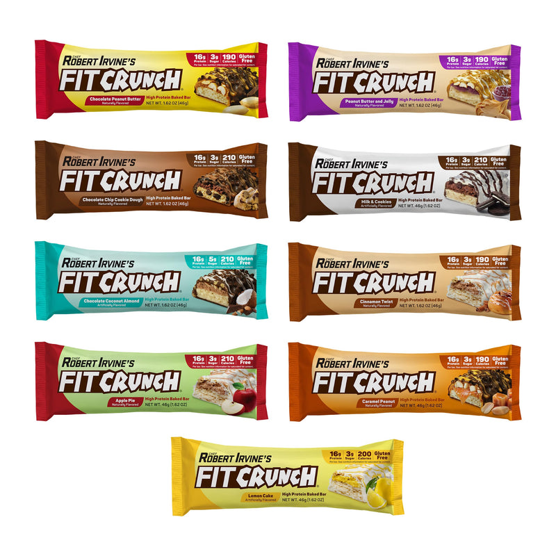FITCRUNCH Snack Size Protein Bars, Designed by Robert Irvine, World’s Only 6-Layer Baked Bar, Just 3g of Sugar & Soft Cake Core (Flavor Lovers) Flavor Lovers - BeesActive Australia