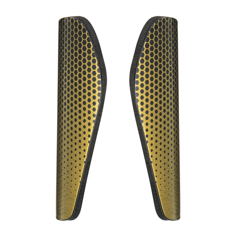 RIP-IT Womens Cut Slip-in Soccer Shin Guards - Includes Moisture Management Lined Padding Black & Gold Large - BeesActive Australia