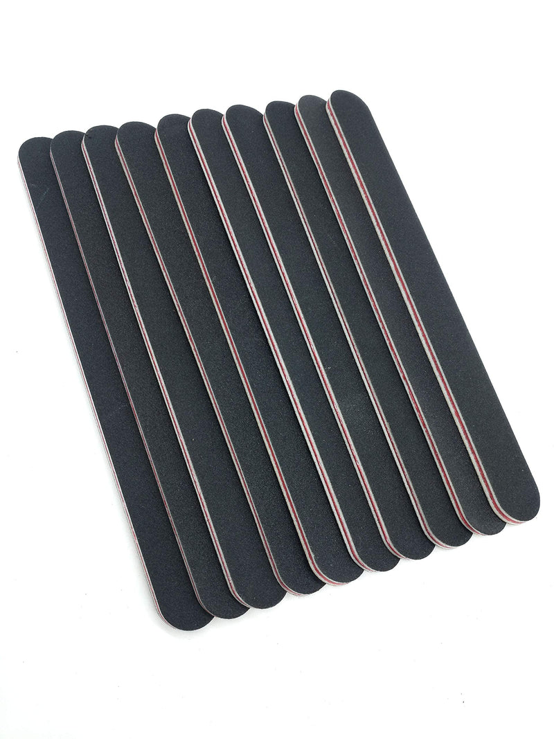 AONTON 20PCS Double Sided Emery Board Black Manicure Pedicure Tool 100/180 Grit Washable Nail Files. - BeesActive Australia