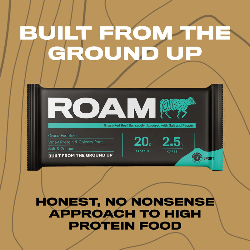 ROAM Natural Protein Bars, Meal Replacement Nutrition Bars, High Protein And Low Carb, Ideal For Healthy Diet (Original, 6 Count (Pack of 1)) - BeesActive Australia