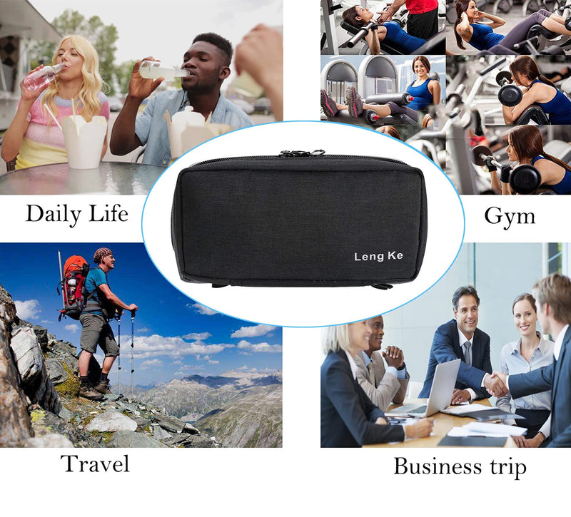 Portable Insulin Travel Bag,ONEGenug Medical Care Protector Case Organizer Medical Bag for The Diabetic (Black+2 Ice Packs) Black+2 Ice Packs - BeesActive Australia