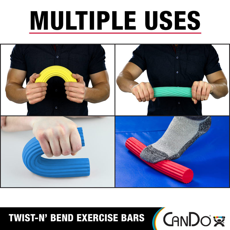 Cando 10-1514 Hand exerciser - finger strengthener Flexible exercise stick, training stick, blue (strong) - BeesActive Australia