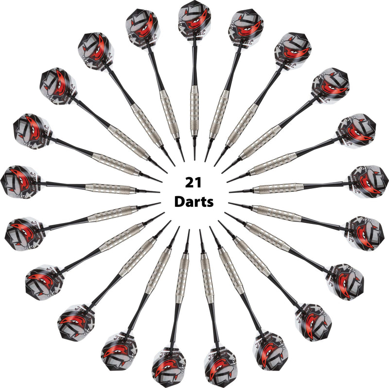 [AUSTRALIA] - Fat Cat Darts in a Jar: Soft Tip Darts with Storage/Travel Container, 17 Grams (Pack of 21) Single Pack of 21 Darts 