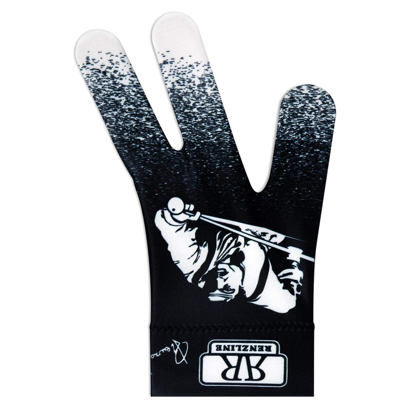 Renzline Pool CUE Glove Billiard Player - White/Black - for Left Hand - One Size fits All - BeesActive Australia