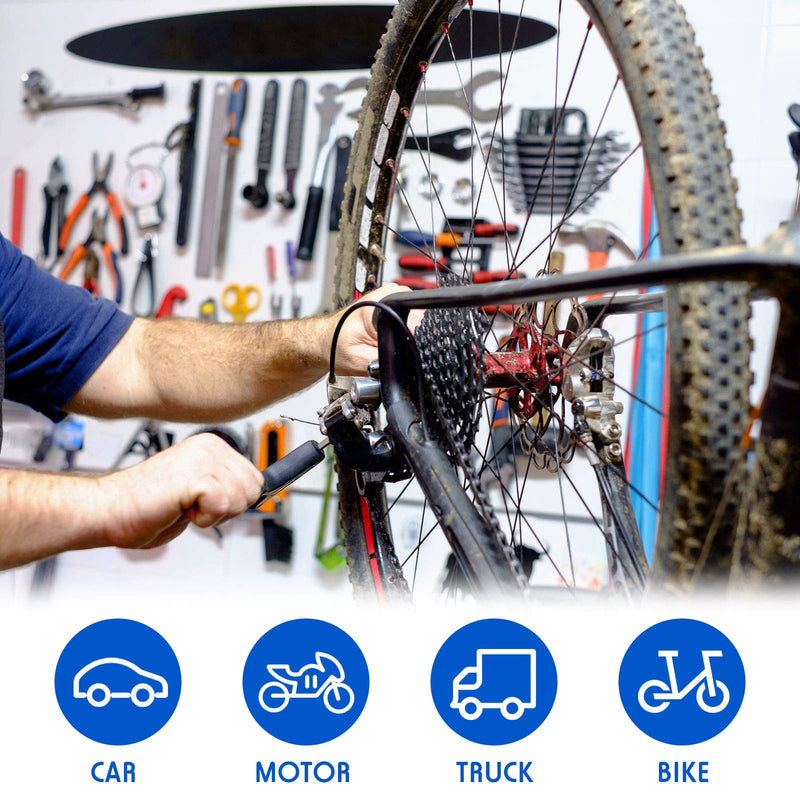 Valve Core Remover Tool Kit Blue Bicycle Valve Core Tightening Tool and 10 Pieces Presta Valve Cores Brass for Bike Bicycle Tire Application - BeesActive Australia