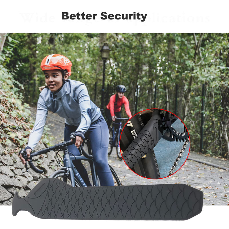 RZJZGZ Bike Chainstay Protector, Protect Bike Chain and Seatstays from Scratches, Wear and Chain Friction, Bicycle Frame Chain Silicone Protective Guard Pad for Mountain Bike Road Bike, 8.8" X 2.4" - BeesActive Australia