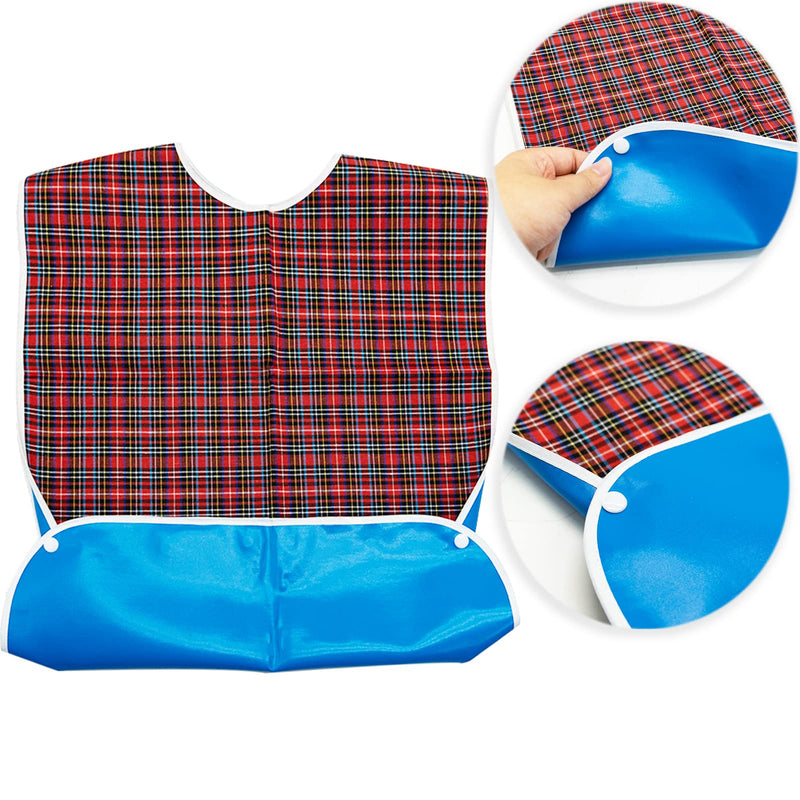 2 Adult Bibs Waterproof Eldly Bib Adult Washable Dining Bibs Mealtime Bib Clothing Protector for Elderly Men Women - BeesActive Australia