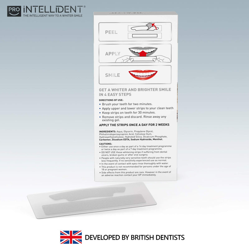 Pro Intellident Teeth Whitening Strips | Home Teeth Whitening Strips Developed by British Dentists for Instant Results - BeesActive Australia