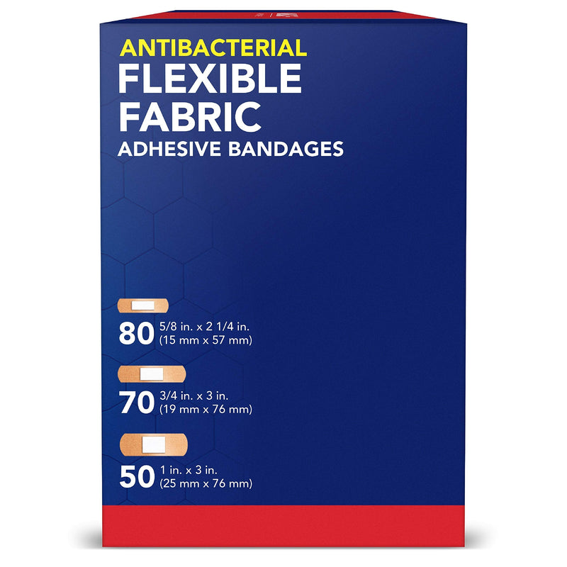 All Health Fabric Adhesive Bandages, Assorted Sizes Variety, 200 Count (Pack of 1) 200 Count (Pack of 1) - BeesActive Australia