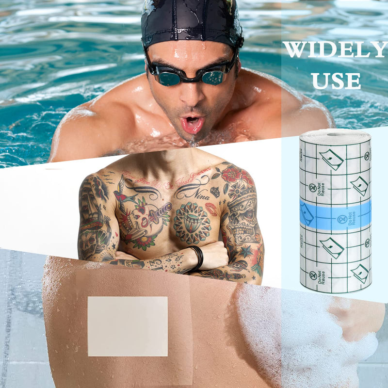 Waterproof Bandages Transparent Film Dressing, Second Skin Healing Protective, Clear Adhesive Bandages Shower Shield Dressing Tape for Tattoos Aftercare Swimming(6 Inch x 2 Yard) 6 Inch x 2 Yard - BeesActive Australia