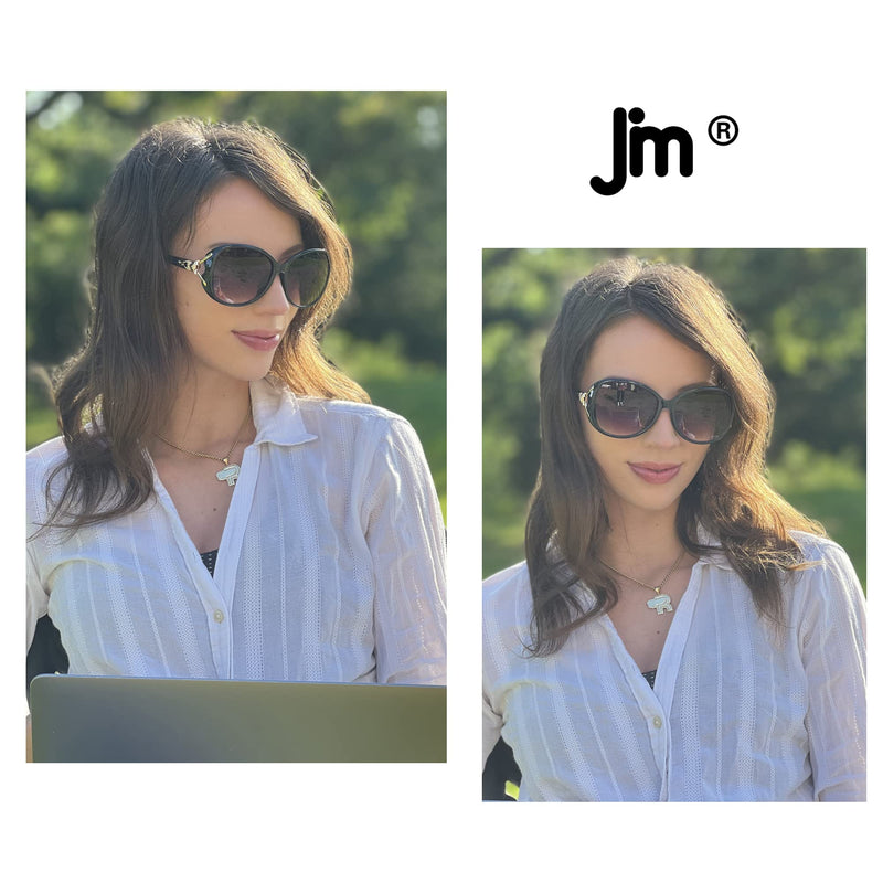 JM Classic Bifocal Reading Sunglasses Reader Glasses for Women UV Protection Outdoor Black 1.0 x - BeesActive Australia