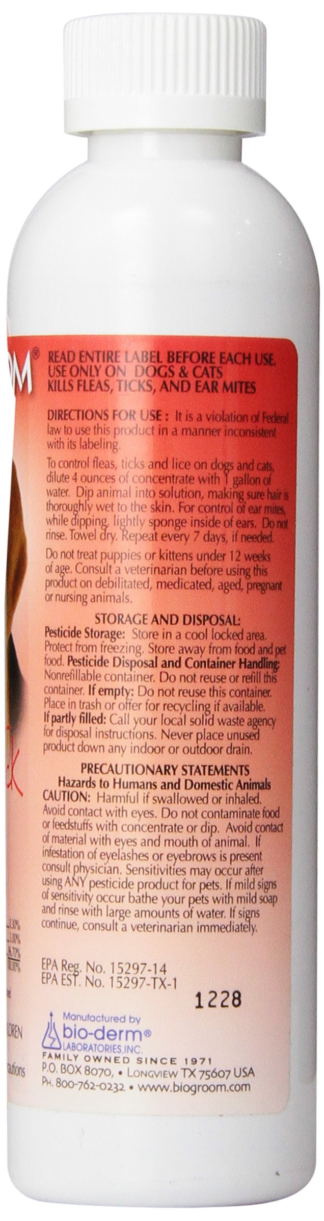 Bio-Groom Flea and Tick Pest Control Pyrethrin Dip 8-oz bottle - BeesActive Australia