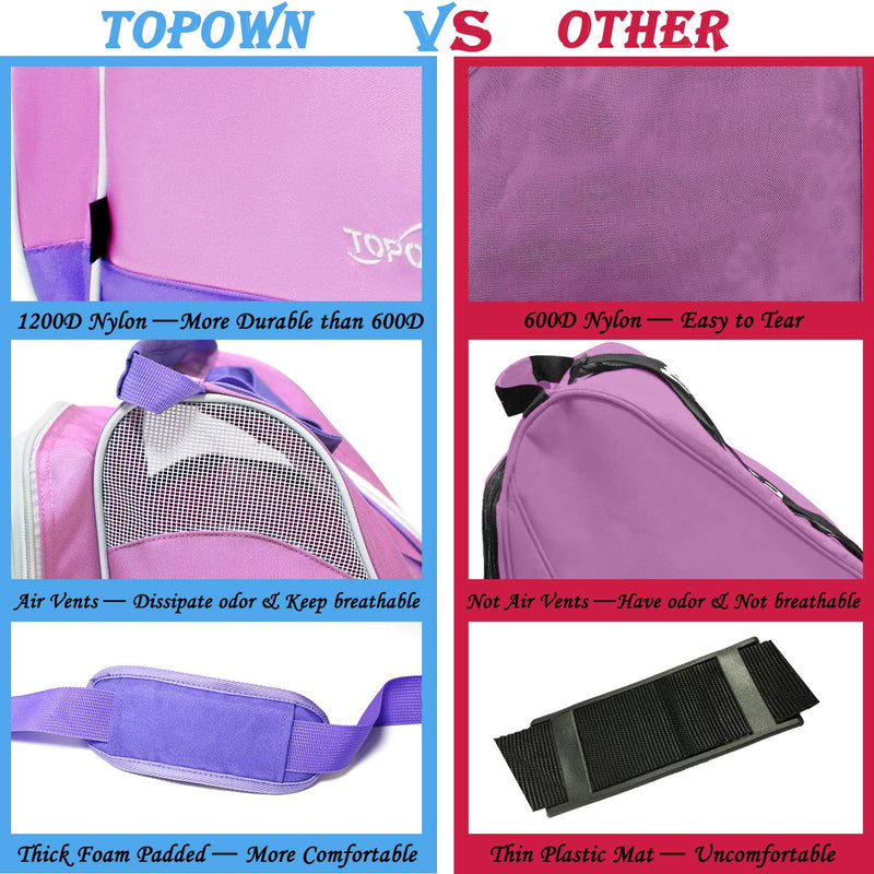 TOPOWN Ice Skate Bag Roller Skates Bag for Men Inline Skate Bag for Women Roller Skate Bag Premium Ice Skate Bag for Child/Adult Up to Size 12(US) Multicolor - 1 - BeesActive Australia