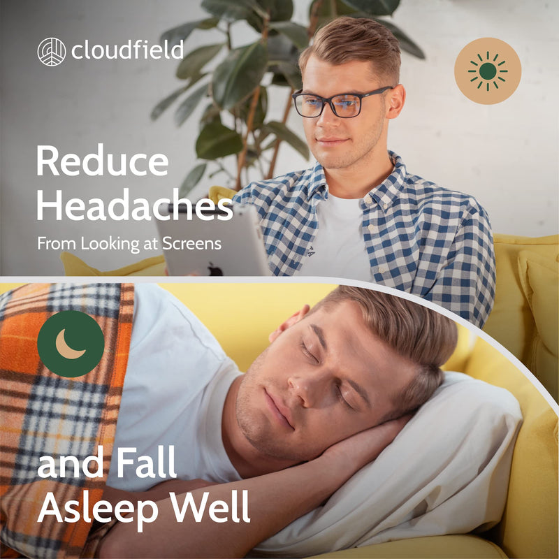 cloudfield Anti-Blue Ray Glasses for Gamers - Suitable for Everyone Working and Studying at Home Clear - BeesActive Australia