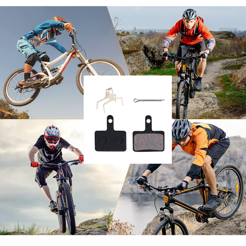4 Pairs Bike Brake Pads Compatible with TRP Tektro Shimano Deore Br-M575 M525 M515 T615 T675 M505 M495 M486 M485 M475 M465 M447 M446 M445 M416 M415 M395 M375 M315 M355 C601(Black,Resin,Semi Metallic) - BeesActive Australia