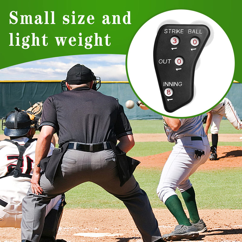 Watayo 4 Wheel Baseball Umpire Clicker -Black Umpire Indicator Gear -Practical Baseball Counter Clicker for Scorekeeper Recording Outs & Innings Balls 2pcs - BeesActive Australia
