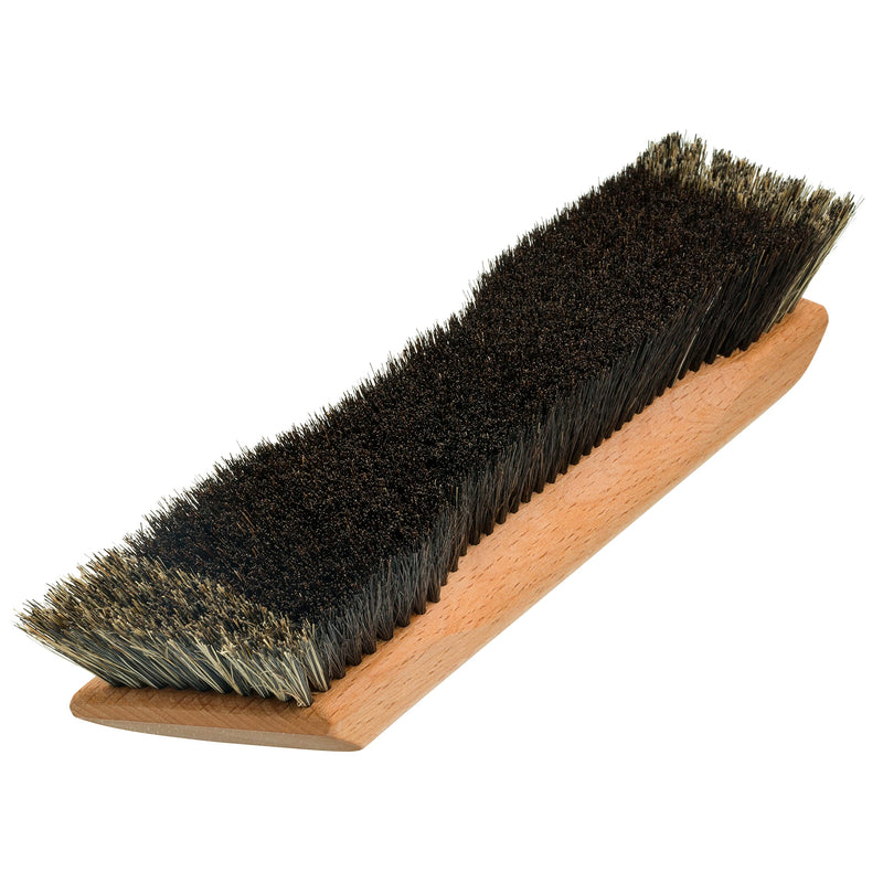Redecker Billiards Table Brush, Dark Horsehair Bristles, Offset Edge, Oiled Beechwood Handle, Made in Germany - BeesActive Australia