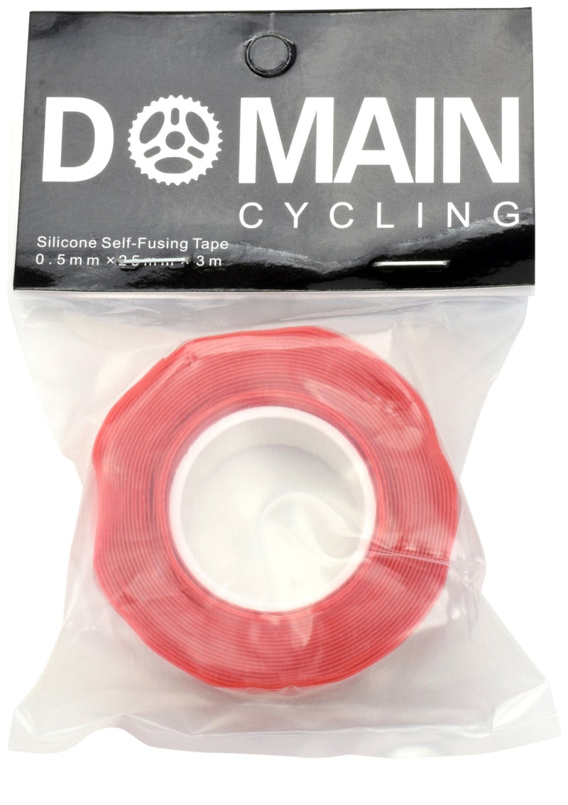 Domain Cycling - Premium Self-Fusing Silicone Tape for Bike Handlebars and Waterproofing Tape - 10 Ft Roll of Self-Bonding Handlebar Tape for Road Bike - Repair Griptape (Red) Red - BeesActive Australia