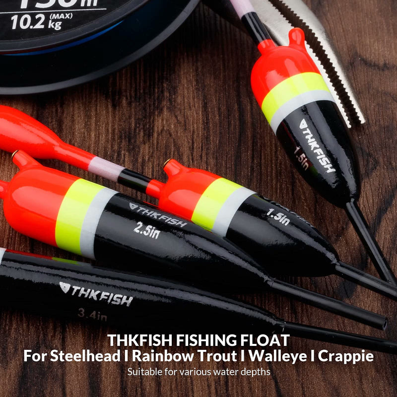 THKFISH Fishing Bobbers Fishing Floats and Bobbers Slip Bobbers for Fishing Balsa Floats Crappie Fishing Bobbers 1/6oz(3.47"X0.47"X6.73") 3/8oz(3.84"X0.6"X 7.2") 1/2oz(4.13"X0.75"X7.87") Floatage 1/10oz(3g)-5pcs - BeesActive Australia