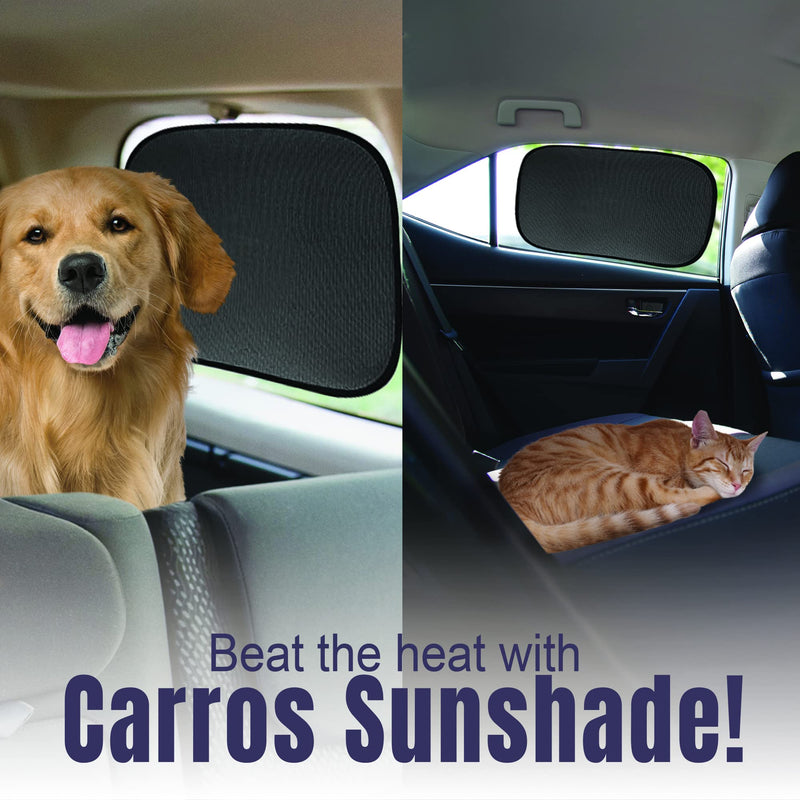 Carroo Dog and Cat Sunshade, Covers and Shields Pets and Interior from Sun Rays, Ideal for Side and Rear Windows, Keep Interior Cool, Premium Quality, 3-Pcs - BeesActive Australia