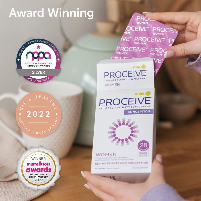 Proceive� Women Fertility Supplement for Conception - Pregnancy Vitamins for Women Trying to Conceive - Zinc, Folic Acid, Vitamin D - 60 Capsules (1 Month Supply) - Vegetarian Women - 60 capsules - BeesActive Australia