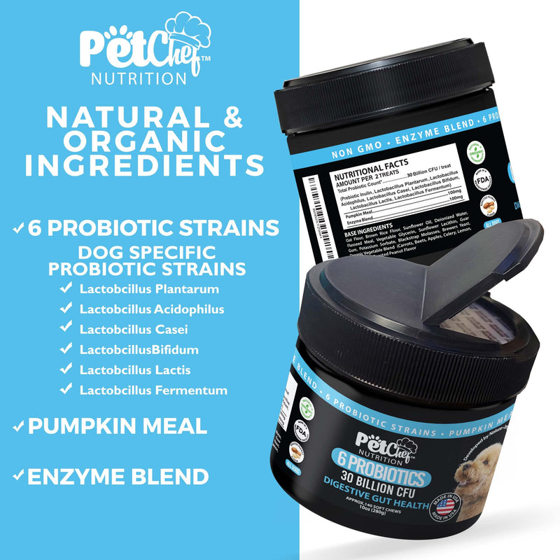 Natural Organic Prebiotic Probiotic Soft Treats for Dogs | Digestive Gut Health, Gas & Bloating, Constipation, Diarrhea & Upset Stomach | Premium Chewable Treats for Dog - All Ages & Sizes - 140 Ct Peanut Butter - BeesActive Australia