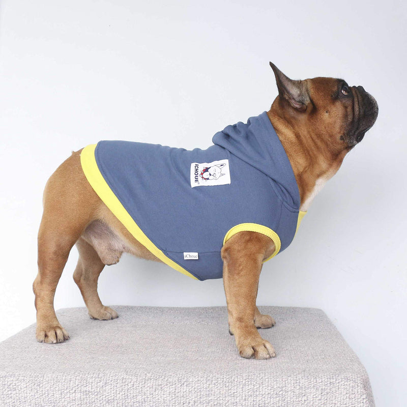 iChoue Sleeveless Dog Hoodies Clothes Sweatshirts Medium (Pack of 1) Blue - BeesActive Australia