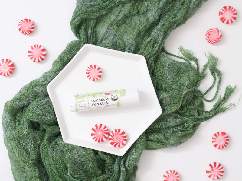 Calendula Skin Stick, Peppermint. Moisture Stick. Organic Lotion Bar. Moisturizing Ointment Salve. Multipurpose Skin Cream - 0.5 oz. (2 tube set) 2 tube set - BeesActive Australia