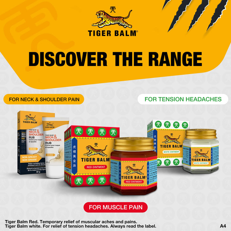 Tiger Balm White Ointment 30g - For the Treatment of Tension Headaches and Temporary Relief of Muscular Aches and Pains - BeesActive Australia