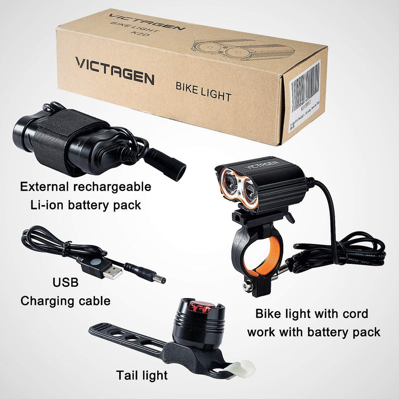 Bike Light, Bicycle Light USB Rechargeable Super Bike Headlight and Back Light Set,Installs in Seconds Without Tools, Powerful Bike Headlight fit for: Mountain road Bikes, Front & Back Illumination - BeesActive Australia