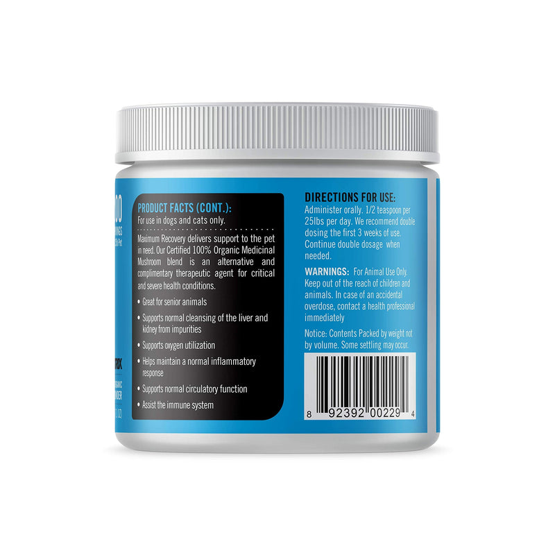 Mushroom Matrix Maximum Recovery and Senior Support Supplements 200 grams - BeesActive Australia