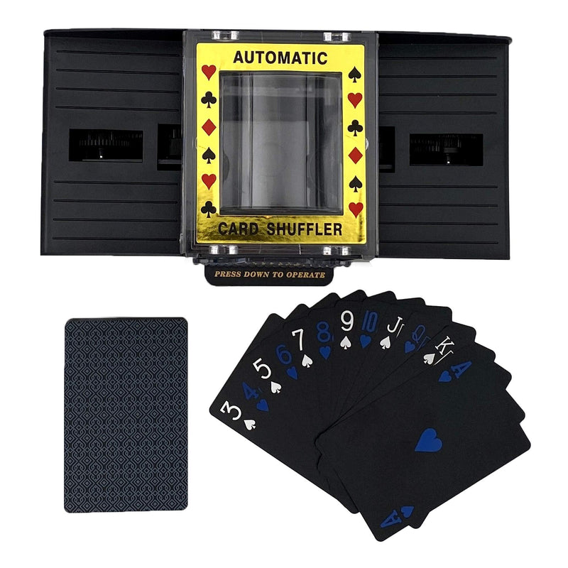 LIIBOT 2/6 Deck Automatic Card Shuffler for UNO, Texas Hold'em, Poker, Home Card Games, Blackjack, Battery Operated Electric Poker Shuffling Machine 2 Decks - BeesActive Australia