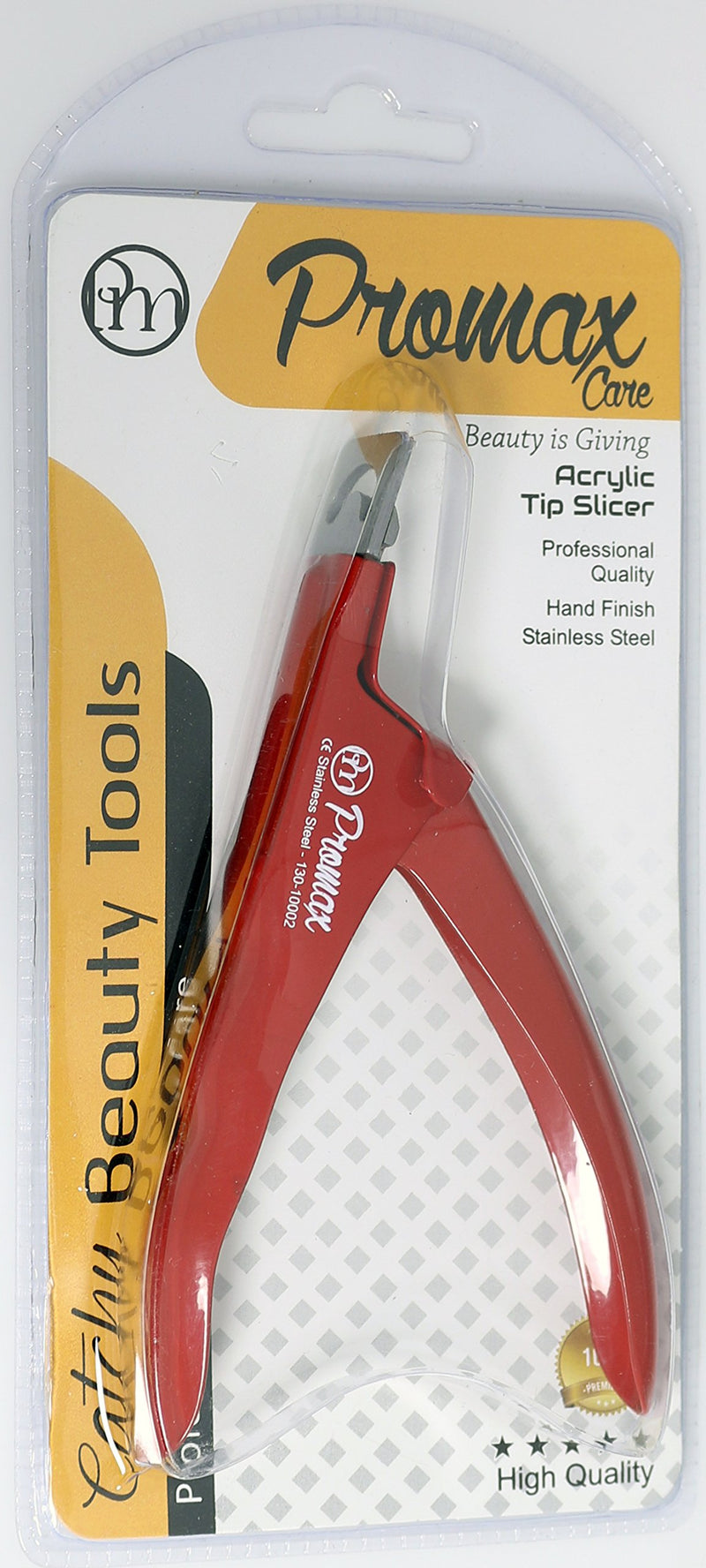 ProMax Acrylic Tip Cutters -Ergonomic Style False Nail Tip Clipper Cutters Trimmers Nail Tips Slicers Manicure & Pedicure Nail Art Tools Stainless Steel With very Attractive Colours (Red)-130-10002 - BeesActive Australia