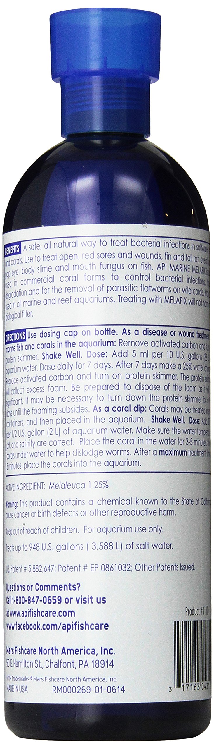 API MELAFIX Fish Remedy, Contains Natural Tea Tree Extract 16-Ounce Marine - BeesActive Australia