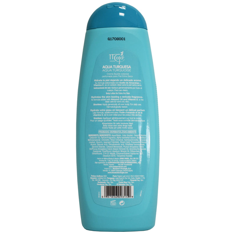 Maja Perfumed Aqua Turqueza Body Lotion Extra Dry Skin 13.5 oz. Aqua Turquoise - BeesActive Australia