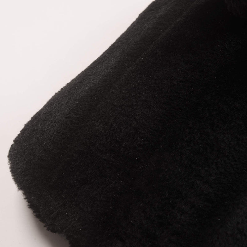 Zimel Homes- Premium Soft Fleece Faux Cover with Hot Water Bottle-2litre -Easily Removable Cover- Hot Water Bag for Pain Relief, Neck and Shoulders, Feet Warmer (Faux Fur Black) Faux Fur Black - BeesActive Australia