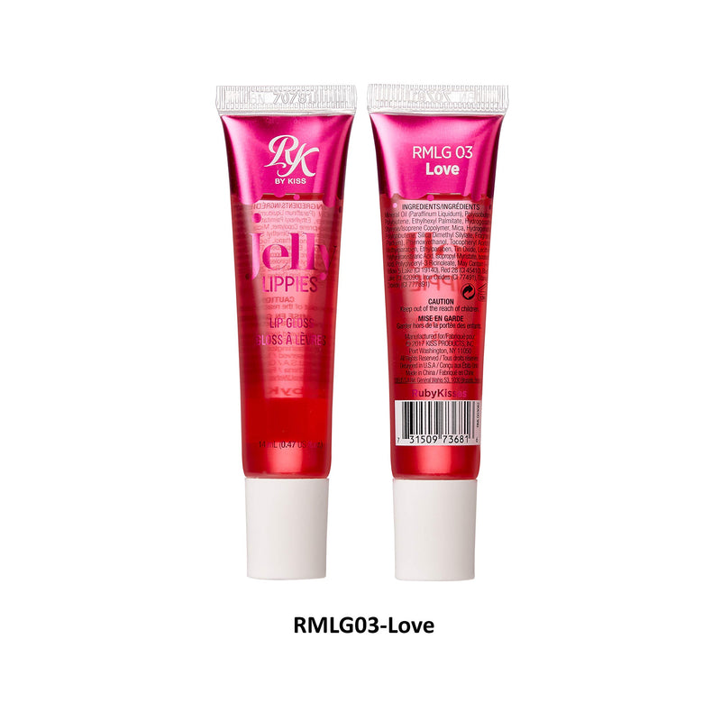 KISS Ruby Kisses Jelly Lippies Lip Gloss (3 PACK) (Clear & Mermaid & Love) Clear & Mermaid & Love - BeesActive Australia