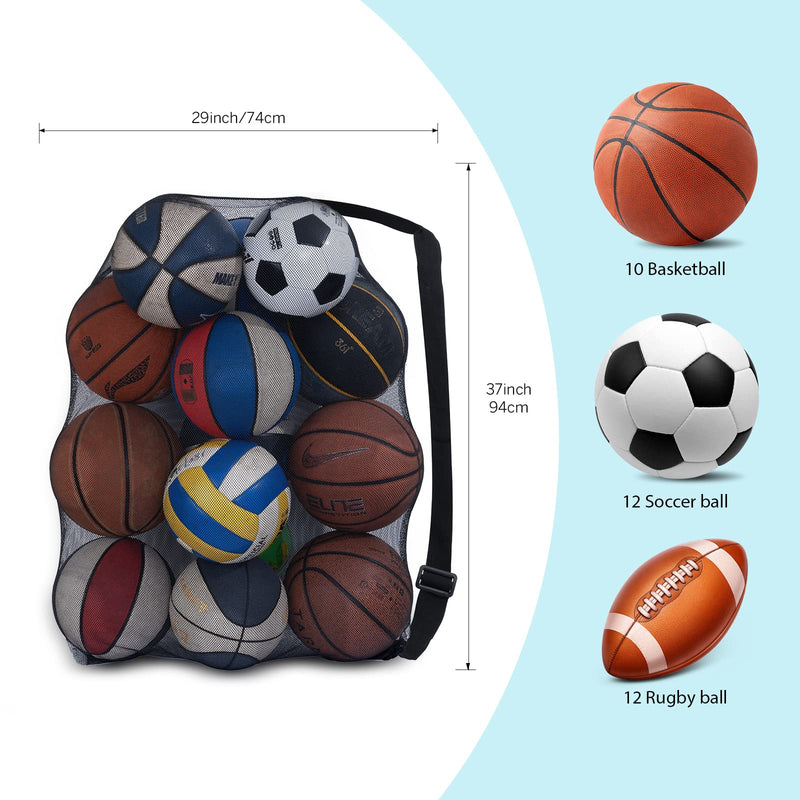 DoGeek Mesh Bag Durable Mesh Drawstring Bag Gym Sports Equipment Bag Large Mesh Net Bag 1PCS - BeesActive Australia