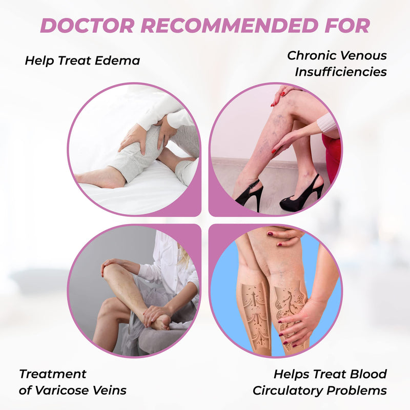 ITA-MED Sheer Compression Stockings - 23-30 mmHg, Thigh High, Closed Toe, Nude, Medium - BeesActive Australia
